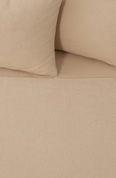 Shop Woven & Weft Heathered Turkish Cotton Flannel Sheet Set In Heathered Sand