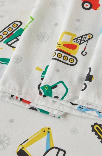 Woven & Weft Holiday Print Turkish Cotton Sheet Set In Christmas Toy Trucks
