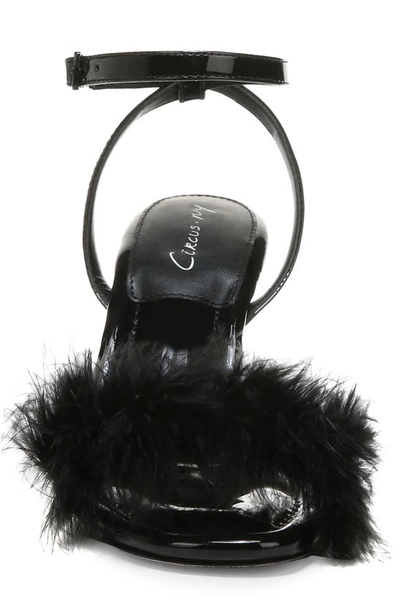 Circus Ny Brenna Feather Ankle Strap Sandal In Black