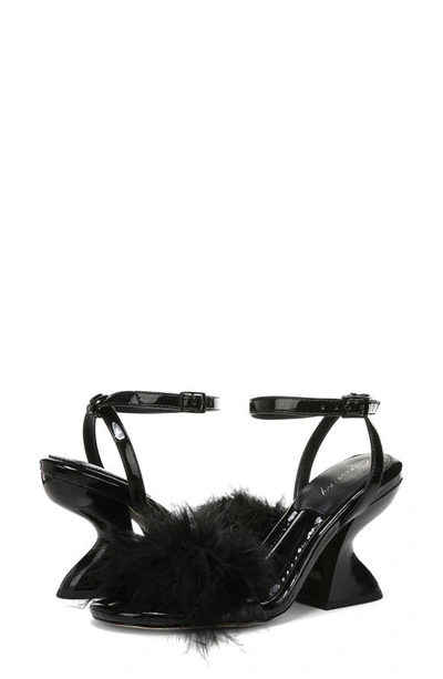 Circus Ny Brenna Feather Ankle Strap Sandal In Black