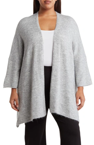 Shop Renee C Oversize Sweater Cardigan In Grey