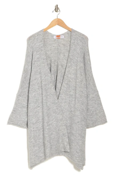 Shop Renee C Oversize Sweater Cardigan In Grey