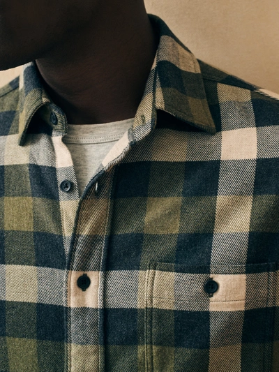 Shop Faherty Super Brushed Flannel Shirt In Ten Mile Buffalo