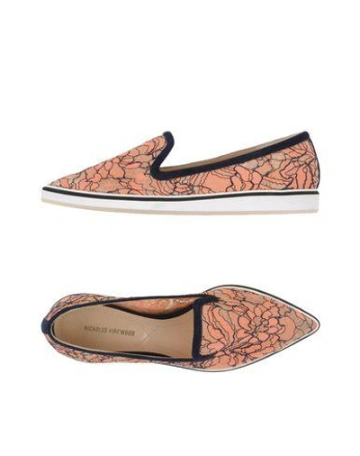 Shop Nicholas Kirkwood Loafers In Apricot
