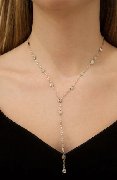 Shop Ettika Disc Station Chain Y-necklace In Silver