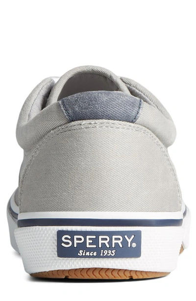 Sperry Halyard Saltwashed Low Top Sneaker In Grey