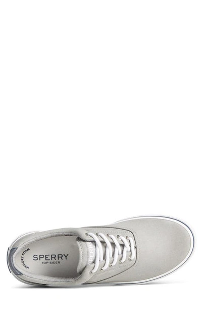 Sperry Halyard Saltwashed Low Top Sneaker In Grey