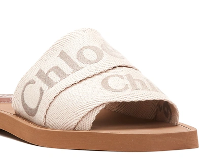 Shop Chloé Chloè Sandals In White