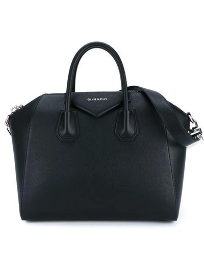 Shop Gucci Mittelgrosse 'antigona' Handtasche In Black