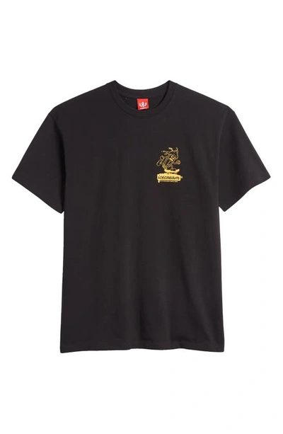 Shop Icecream Since 2003 Cotton Graphic T-shirt In Black