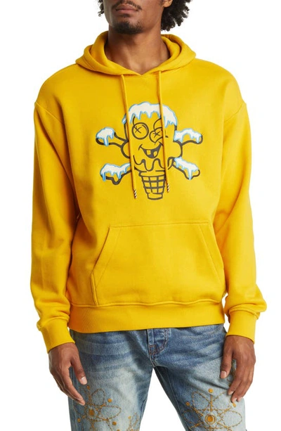 Shop Icecream Frost Bite Graphic Hoodie In Old Gold
