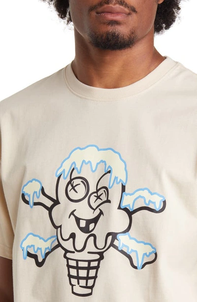 Shop Icecream Iceberg Cotton Graphic T-shirt In Fog