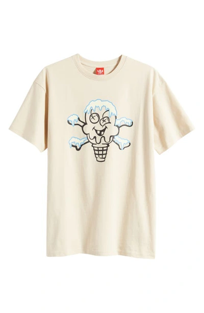 Shop Icecream Iceberg Cotton Graphic T-shirt In Fog