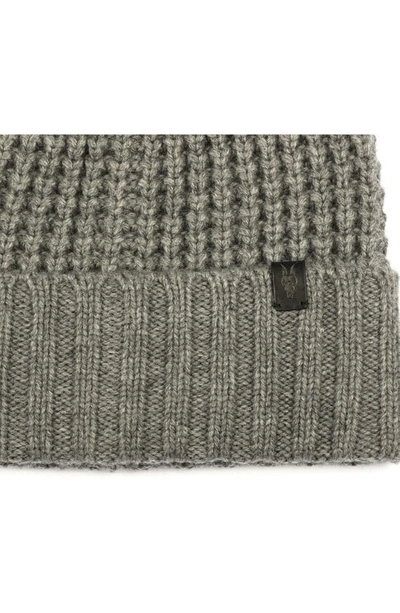 Shop Allsaints Thermal Knit Beanie In Grey Marl