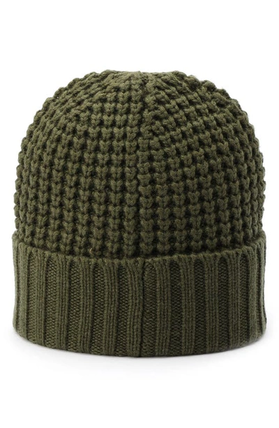 Shop Allsaints Thermal Knit Beanie In Rye Grass Green