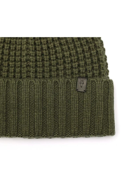 Shop Allsaints Thermal Knit Beanie In Rye Grass Green