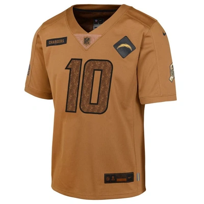 Shop Nike Youth  Justin Herbert Brown Los Angeles Chargers 2023 Salute To Service Limited Jersey