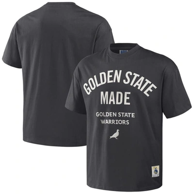 Shop Staple Nba X  Anthracite Golden State Warriors Heavyweight Oversized T-shirt