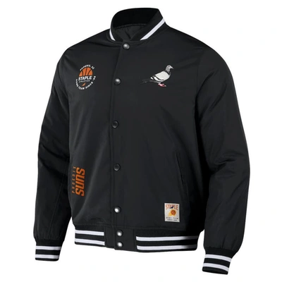 Shop Staple Nba X  Black Phoenix Suns My City Full-snap Varsity Jacket