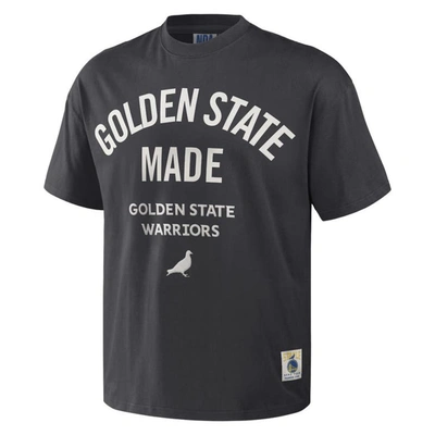 Shop Staple Nba X  Anthracite Golden State Warriors Heavyweight Oversized T-shirt