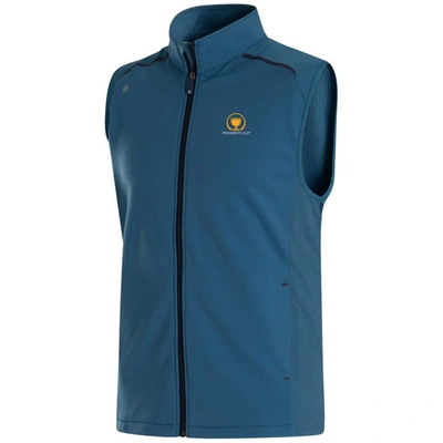 Shop Footjoy Blue 2024 Presidents Cup Full-zip Pullover Vest