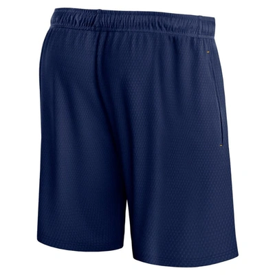 Shop Fanatics Branded Navy Indiana Pacers Post Up Mesh Shorts