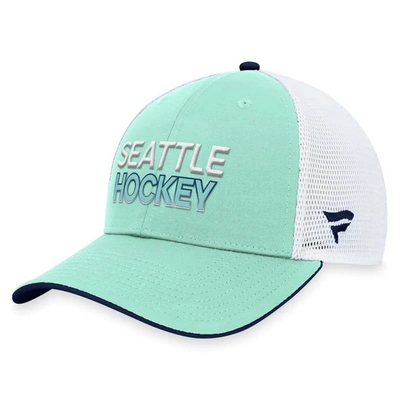 Shop Fanatics Branded  Light Blue Seattle Kraken Authentic Pro Rink Trucker Adjustable Hat