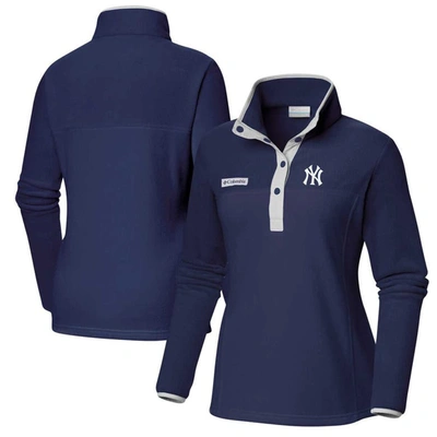 Shop Columbia Navy New York Yankees Benton Springs Half-snap Sweatshirt
