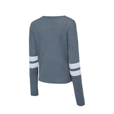 Concepts Sport Women's  Gray Distressed New York Islanders Meadow Long Sleeve T-shirt And Shorts Slee In Gray
