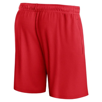 Shop Fanatics Branded Red Atlanta Hawks Post Up Mesh Shorts