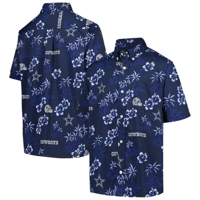 Shop Reyn Spooner Youth  Navy Dallas Cowboys Button-down Short Sleeve Shirt
