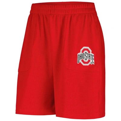 Shop Hype And Vice Scarlet Ohio State Buckeyes Pocket Hit Grand Slam Waffle Shorts