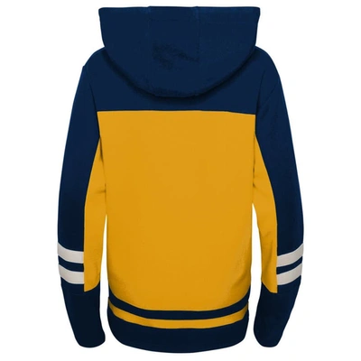 Shop Outerstuff Youth Gold Nashville Predators Ageless Revisited Lace-up V-neck Pullover Hoodie