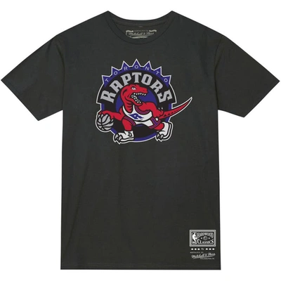 Shop Mitchell & Ness Unisex   Black Toronto Raptors Hardwood Classics Mvp Throwback Logo T-shirt