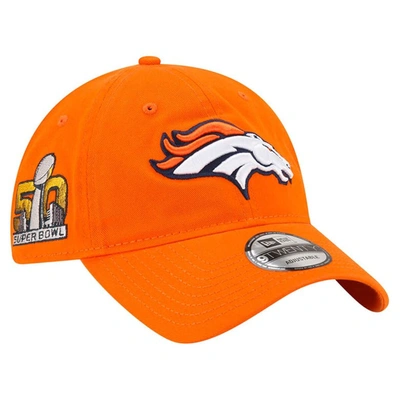 Shop New Era Orange Denver Broncos Distinct 9twenty Adjustable Hat