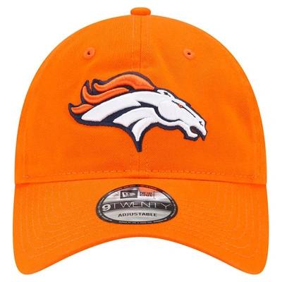 Shop New Era Orange Denver Broncos Distinct 9twenty Adjustable Hat