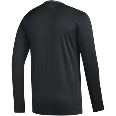 Shop Adidas Originals Adidas Black Vegas Golden Knights Aeroready® Long Sleeve T-shirt