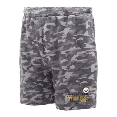 Shop Concepts Sport Charcoal Pittsburgh Steelers Biscayne Camo Shorts