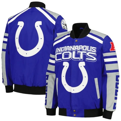 Shop G-iii Sports By Carl Banks Royal Indianapolis Colts Power Forward Racing Full-snap Jacket