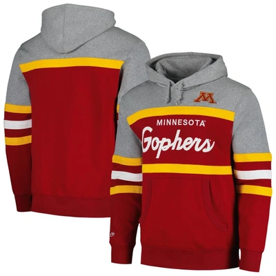 Shop Mitchell & Ness Maroon Minnesota Golden Gophers Head Coach Pullover Hoodie