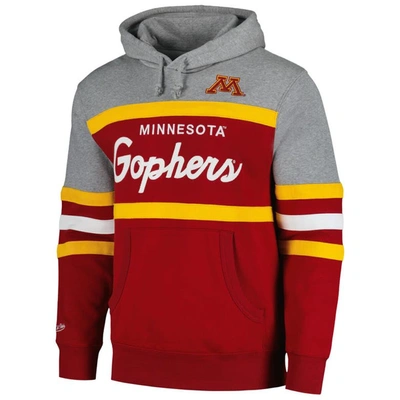 Shop Mitchell & Ness Maroon Minnesota Golden Gophers Head Coach Pullover Hoodie