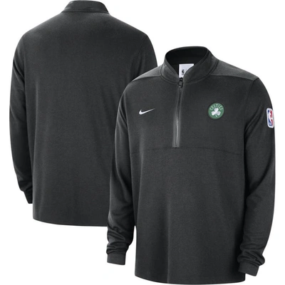 Shop Nike Black Boston Celtics Authentic Performance Half-zip Jacket