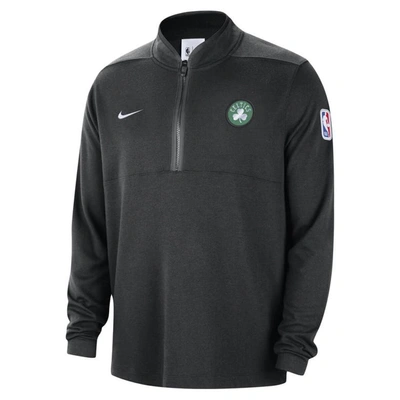 Shop Nike Black Boston Celtics Authentic Performance Half-zip Jacket
