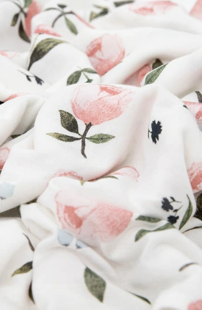 Shop Little Unicorn Baby Beanie & Swaddle Blanket Set In Watercolor Floret
