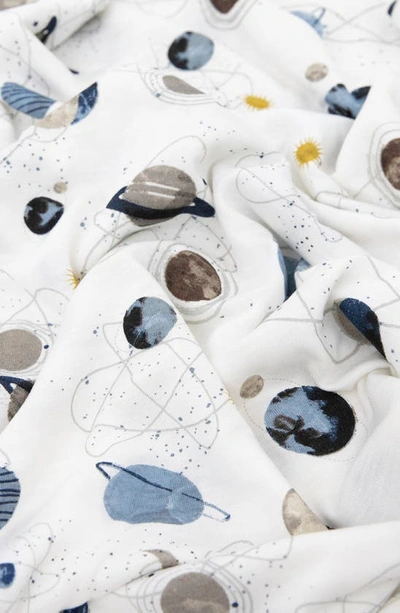 Shop Little Unicorn Baby Beanie & Swaddle Blanket Set In Small Planetary