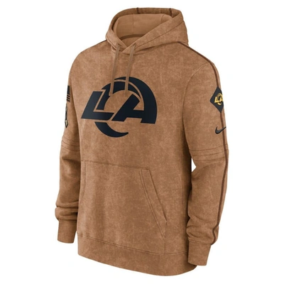 Shop Nike Brown Los Angeles Rams 2023 Salute To Service Club Pullover Hoodie