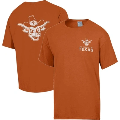 Shop Comfort Wash Burnt Orange Texas Longhorns Vintage Logo T-shirt
