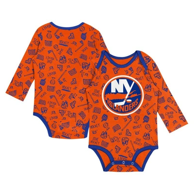 Shop Outerstuff Infant Orange New York Islanders Dynamic Defender Long Sleeve Bodysuit