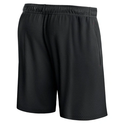Shop Fanatics Branded Black Miami Heat Post Up Mesh Shorts