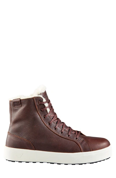 Baffin Tavern Waterproof Genuine Shearling Lined Winter Boot In Brown